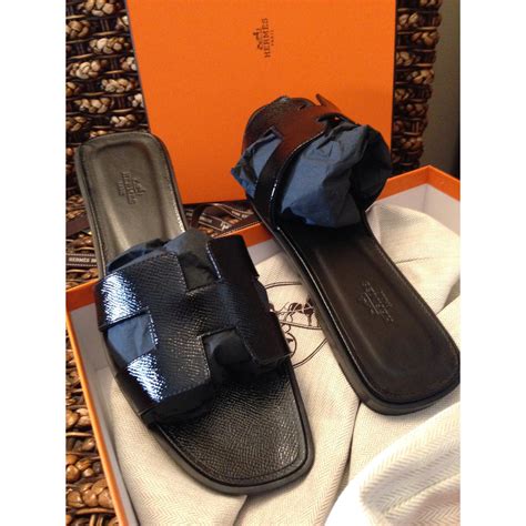 hermes sandals oran black|where to buy Hermes sandals.